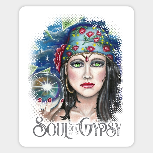 Soul of a Gypsy Magnet by TAS Illustrations and More